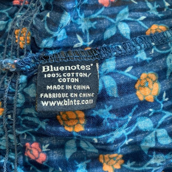 ⭐️2 /$12⭐️ Bluenotes Floral Top, Cotton, Size S - Picture 4 of 4